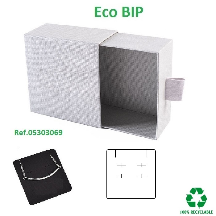 Caja Eco BIP pendientes-cad/colgante 90x87x40 mm.